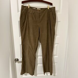 Talbots Corduroy Pants Brown Tan Size 16W